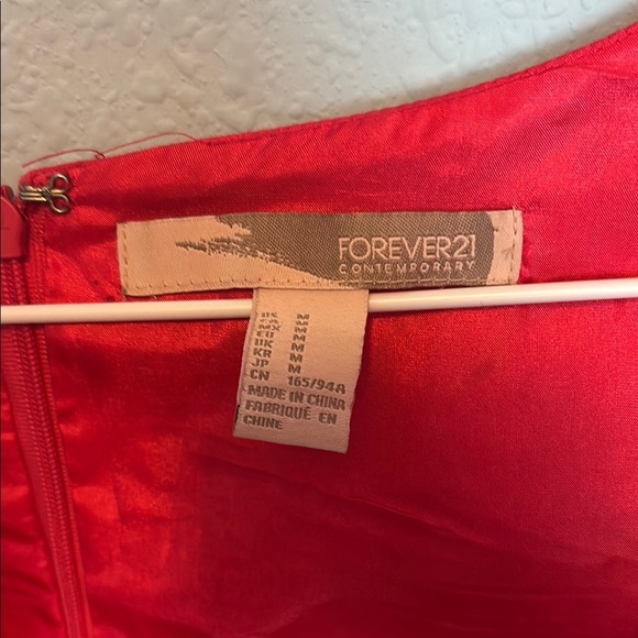 Forever 21 Red Sleeveless Sheath Dress Square Neck Mini - Picture 3 of 11